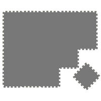 SPIELMATTE ab Null - 180/90/1 cm Puzzlematte Grau - Grau, Kunststoff (30/30cm) - Littletom