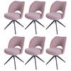 ESSZIMMERSTUHL Altrosa 6er-Set - Altrosa, Textil (54/84/60cm) - MCW
