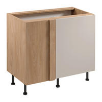 ECKUNTERSCHRANK D100N P/L – Sorento Beige Sonoma Eiche – Gerade mit Blindteil – Beige / Sonoma Eiche - Beige/Sonoma Eiche, Holzwerkstoff (100/87/56cm) - ROYAL24_MARKT