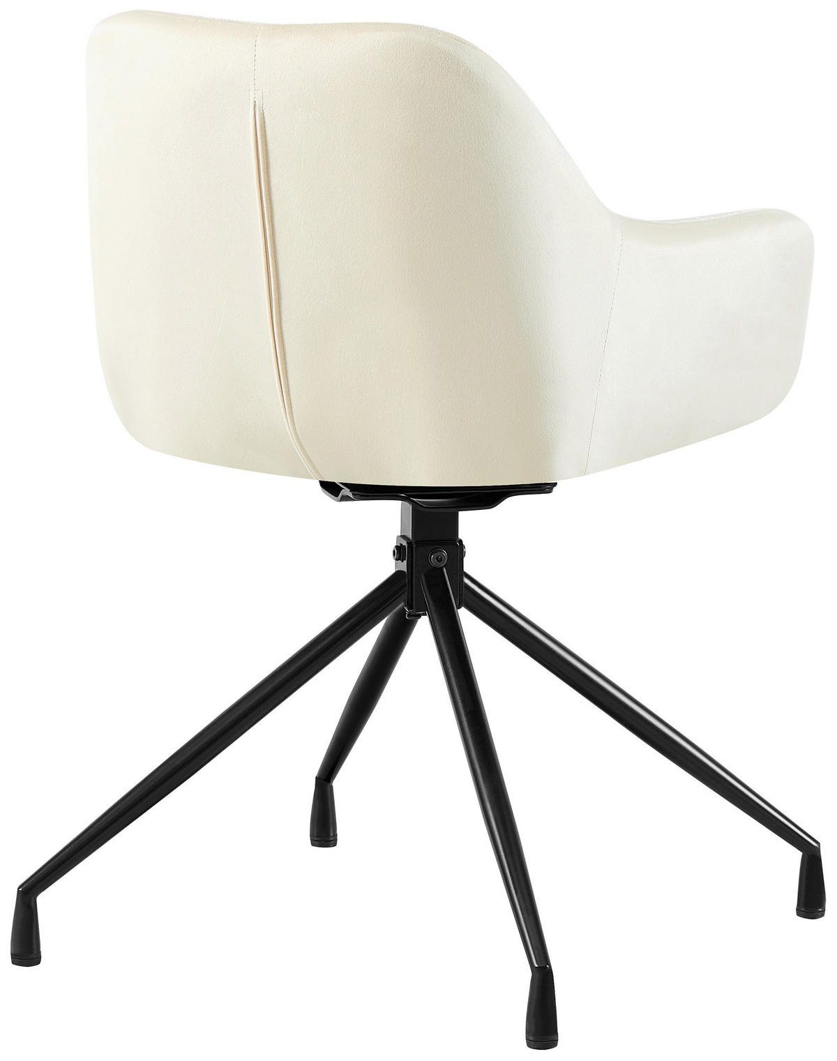 ARMLEHNENSTUHL 2er Set Samt Creme - Creme/Schwarz, Textil/Metall (58/81/58cm) - CLP