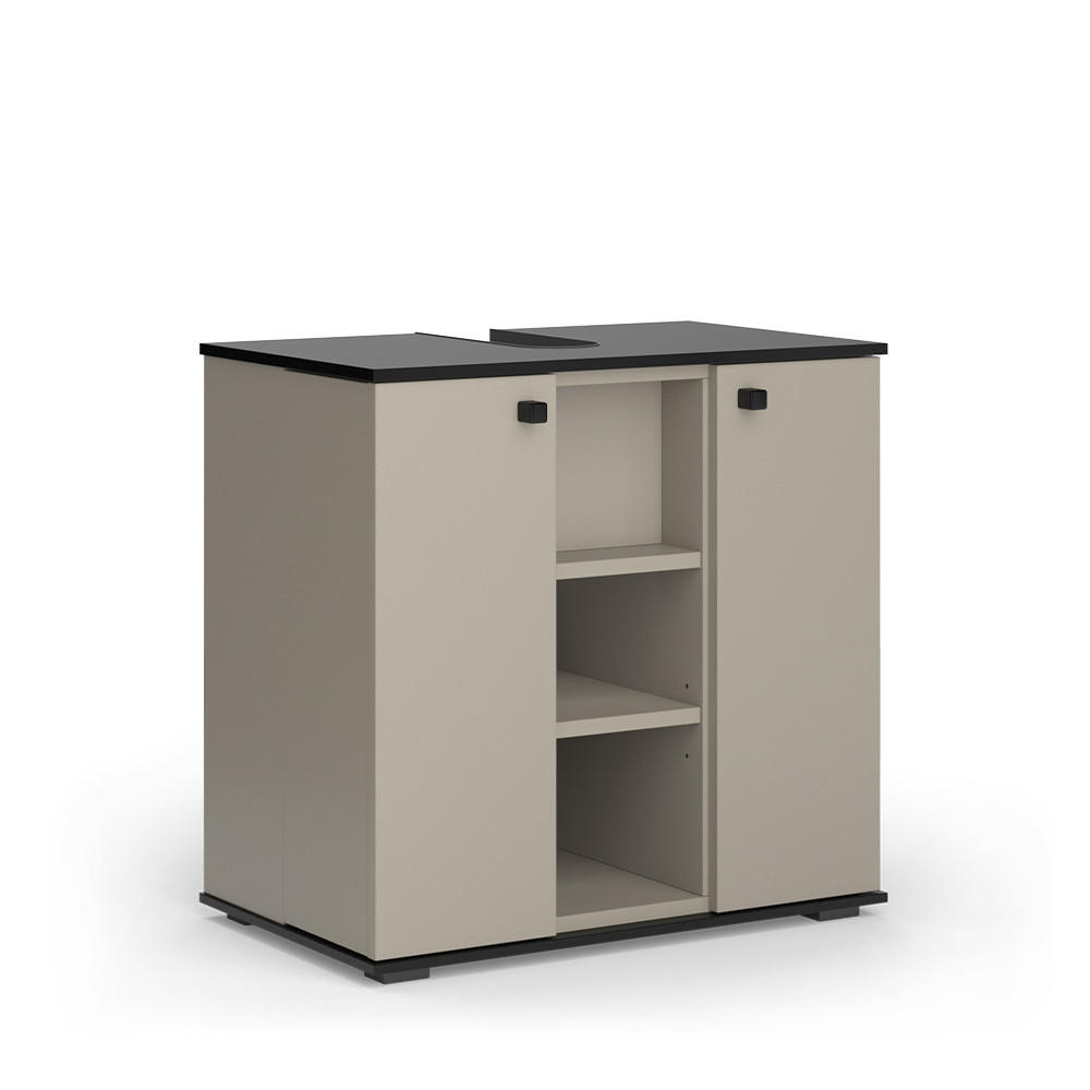 WASCHBECKENUNTERSCHRANK Joli Greige 60 x 59 cm mit 2 Türen - Greige, Holzwerkstoff (60/59/37cm) - Vicco