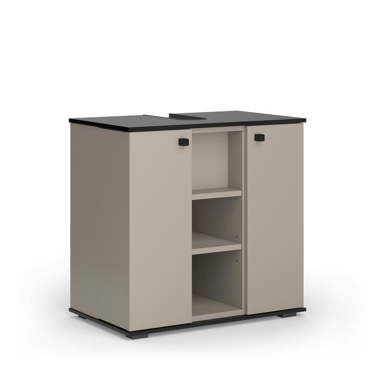 WASCHBECKENUNTERSCHRANK Joli Greige 60 x 59 cm mit 2 Türen - Greige, Holzwerkstoff (60/59/37cm) - Vicco