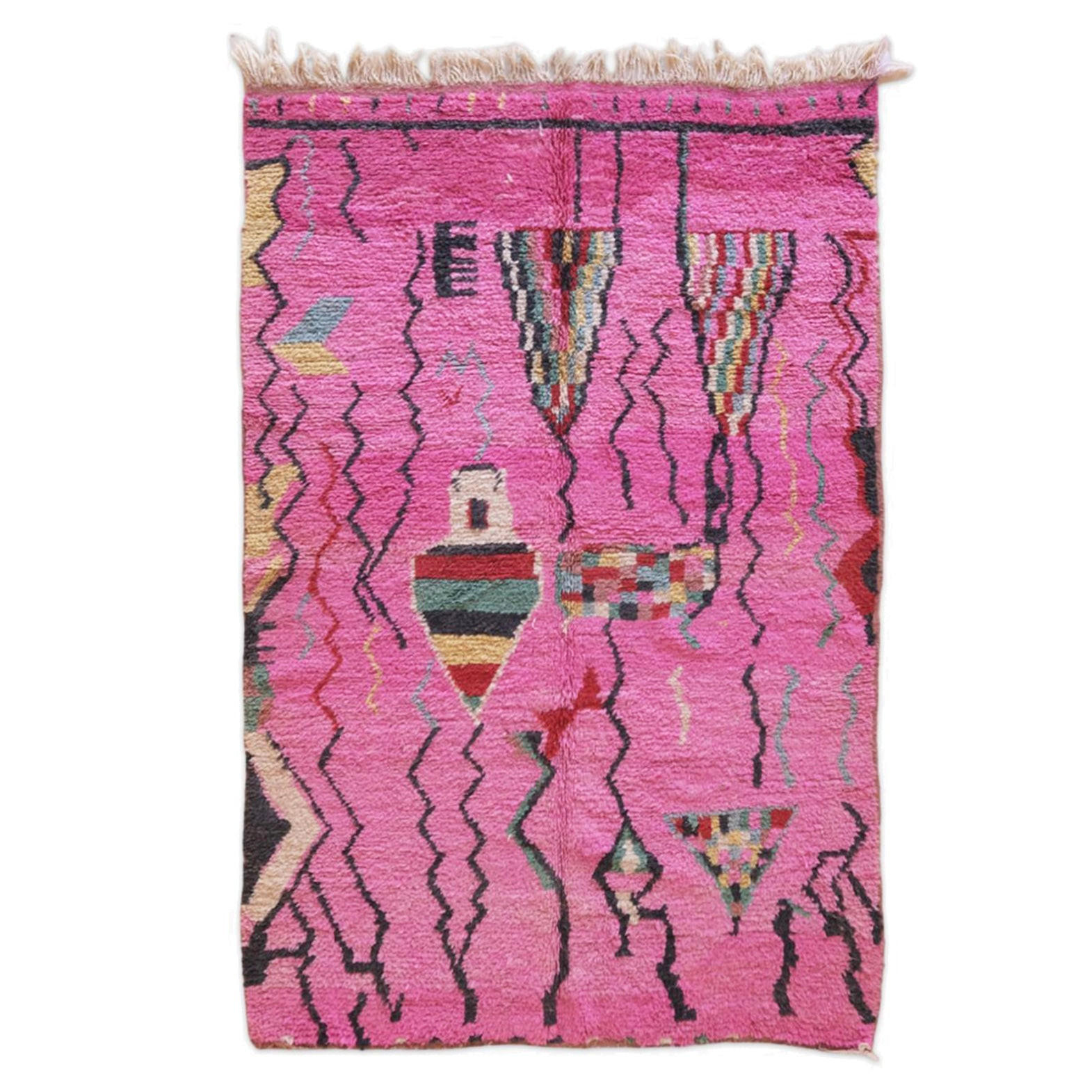 BERBERTEPPICH aus reiner Wolle 171x 261 cm - Pink, Naturmaterialien (171/261cm) - AFK Living