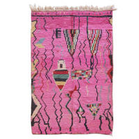 BERBERTEPPICH aus reiner Wolle 171x 261 cm - Pink, Naturmaterialien (171/261cm) - AFK Living