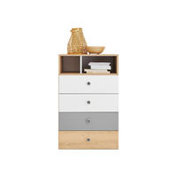 KOMMODE Pixel PX10 - Eichefarben/Weiß, Holzwerkstoff (60/100/40cm)