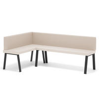 ECKBANK links MONO Y Kunstleder glatt, 142/196 cm Beige - Beige, Kunststoff/Textil (142/196cm) - Idohome