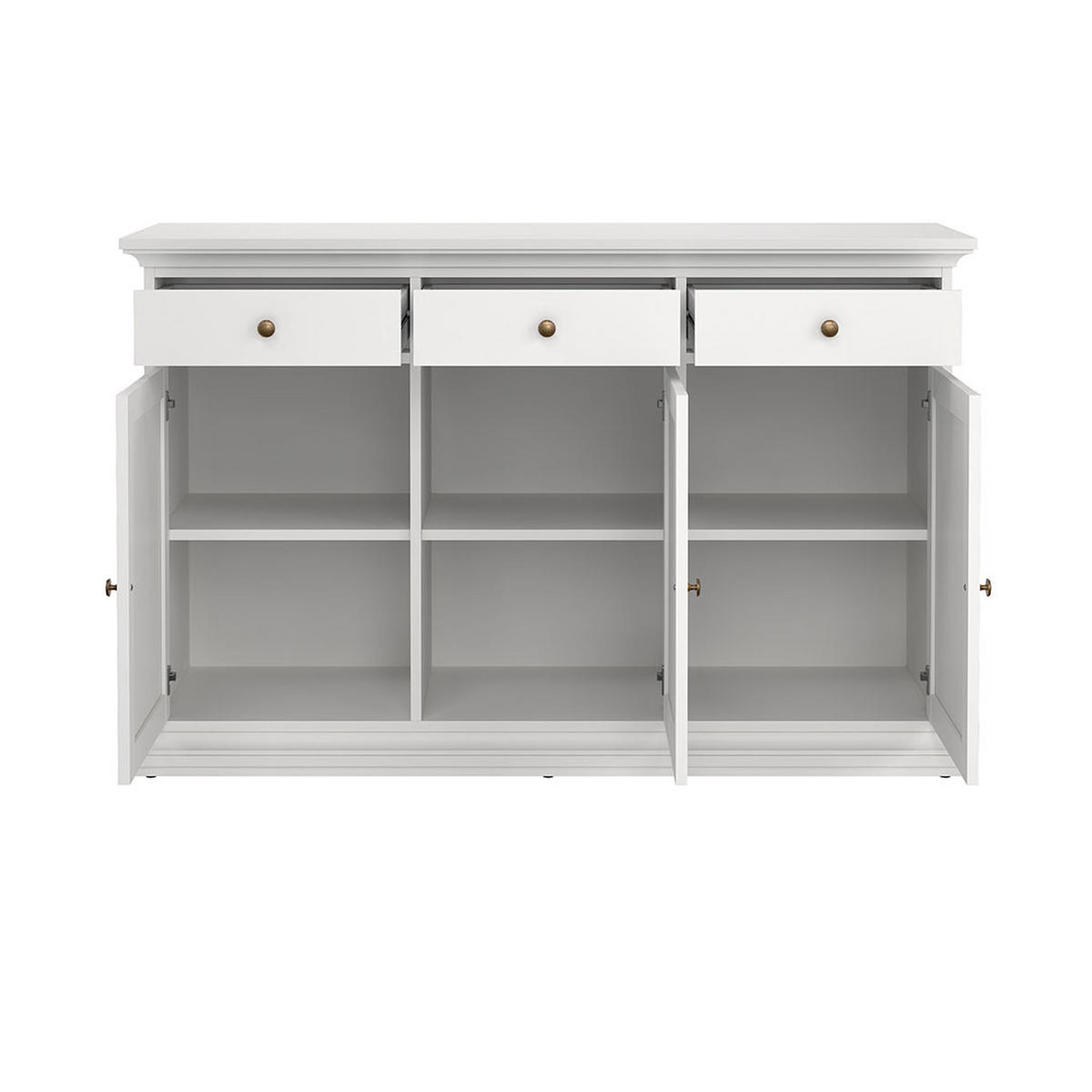 SIDEBOARD Venedig Weiß 144/46/92 cm - Weiß, Holzwerkstoff (144/92/46cm) - ebuy24