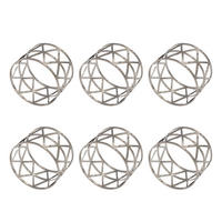 SERVIETTENRINGE Serviettenhalter (6er-Set) - Silberfarben, Metall (4.5/3/4.5cm) - Intirilife