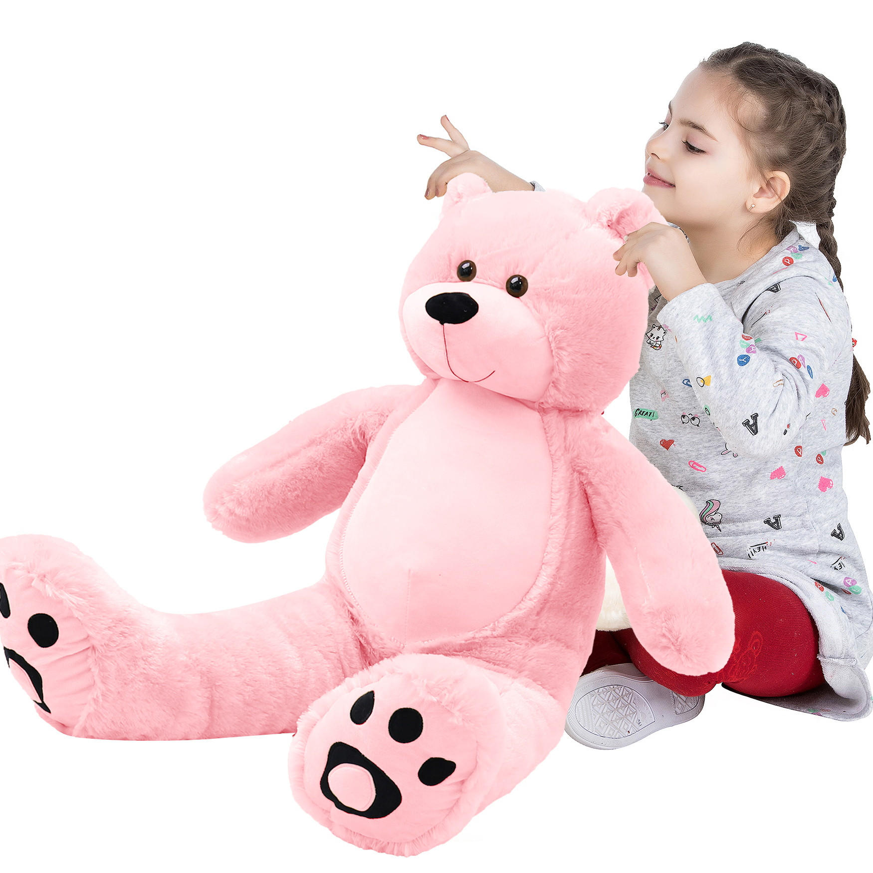TEDDY Plüschtiere Rosa 92cm - Pink, Textil (30/35cm) - Vercart