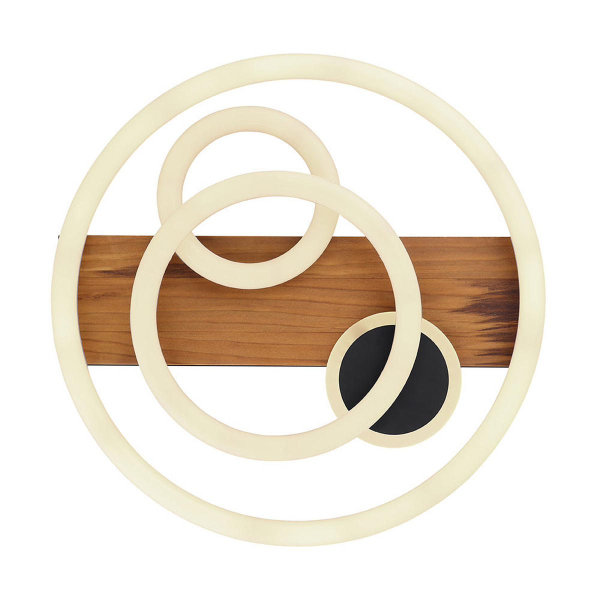 LED DECKENLEUCHTE DARRYL Braun - Braun, Holz (48/48/11cm) - Globo Lighting