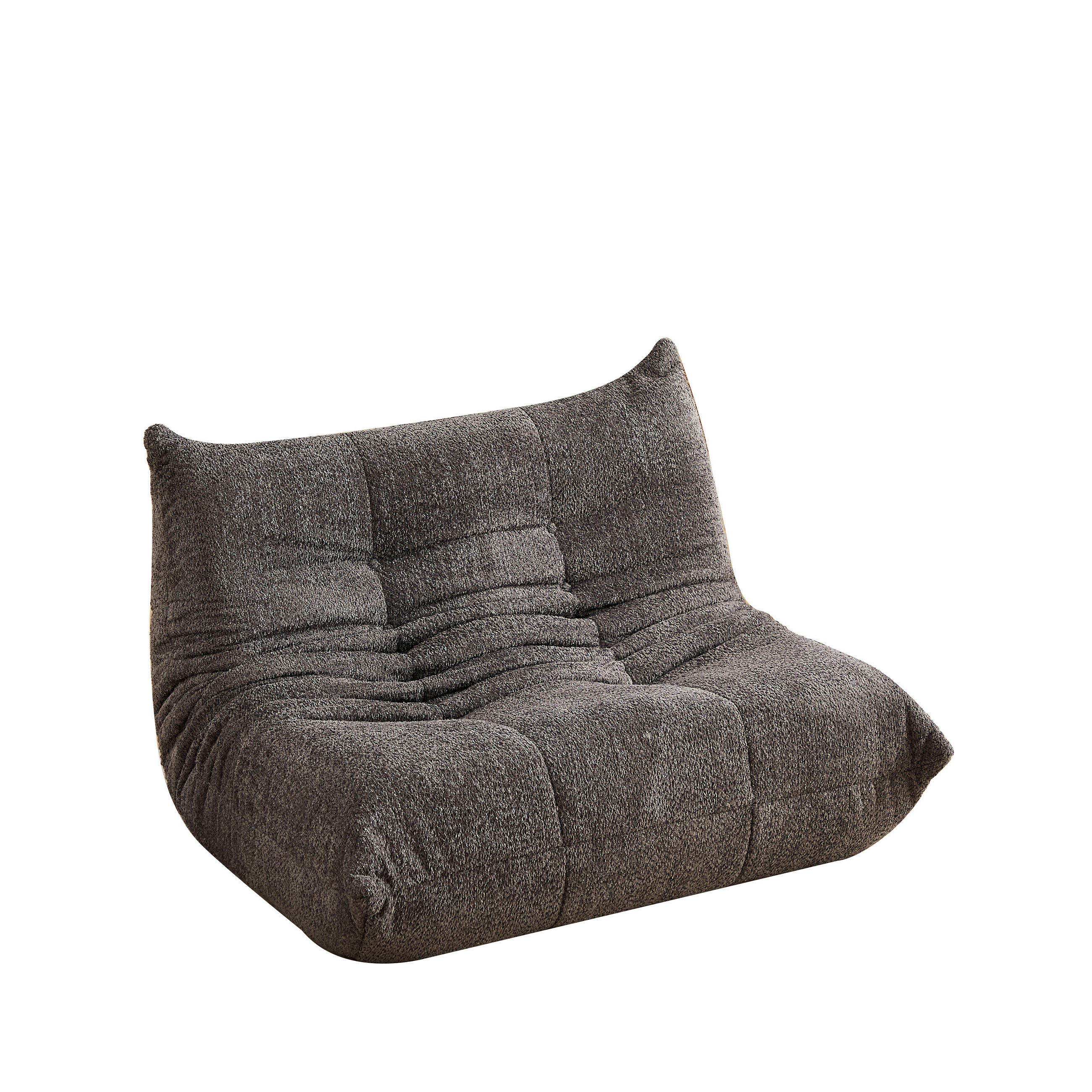 SITZSACK Chenille Grau - Grau, Textil (127/83/99cm) - WISHDOR