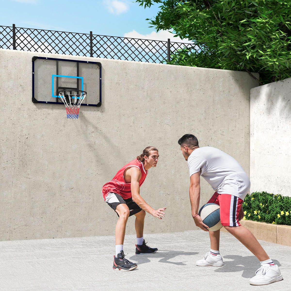 BASKETBALLKORB - Blau, Metall (61/113cm) - SPORTNOW