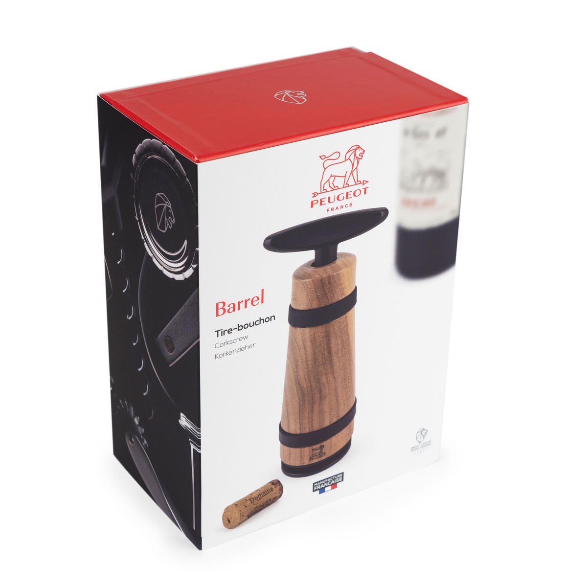 KORKENZIEHER Barrel Walnussholz - Braun, Holz (6cm) - PEUGEOT