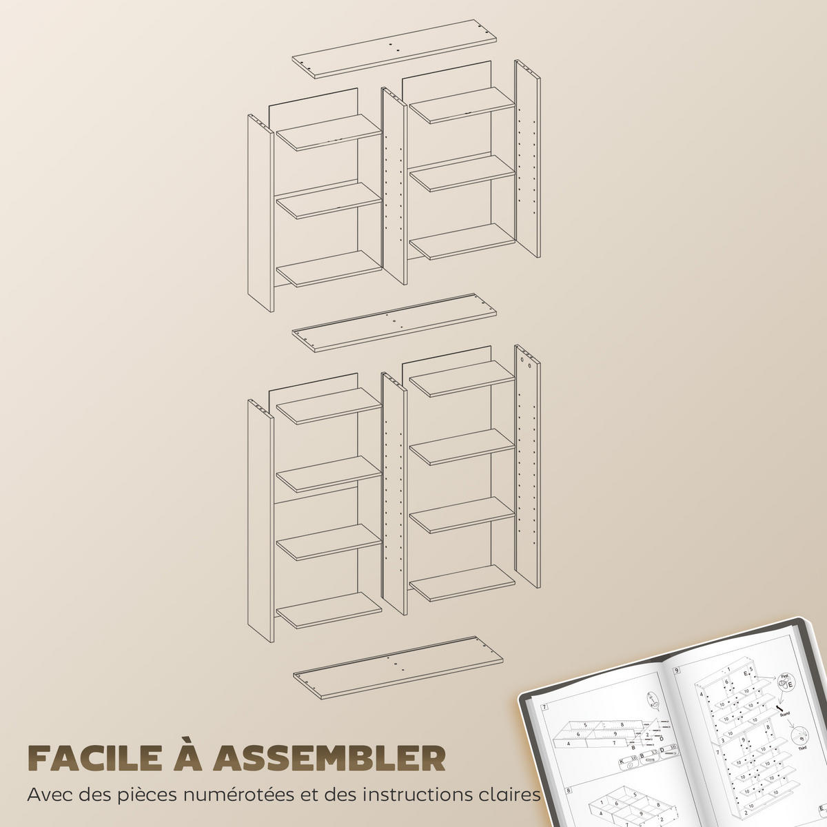 CD-REGAL DE-14454 18 Fächer, 640 CDs/360 DVDs Weiß - Weiß, Holzwerkstoff (24/175/78.5cm) - ComfortXL