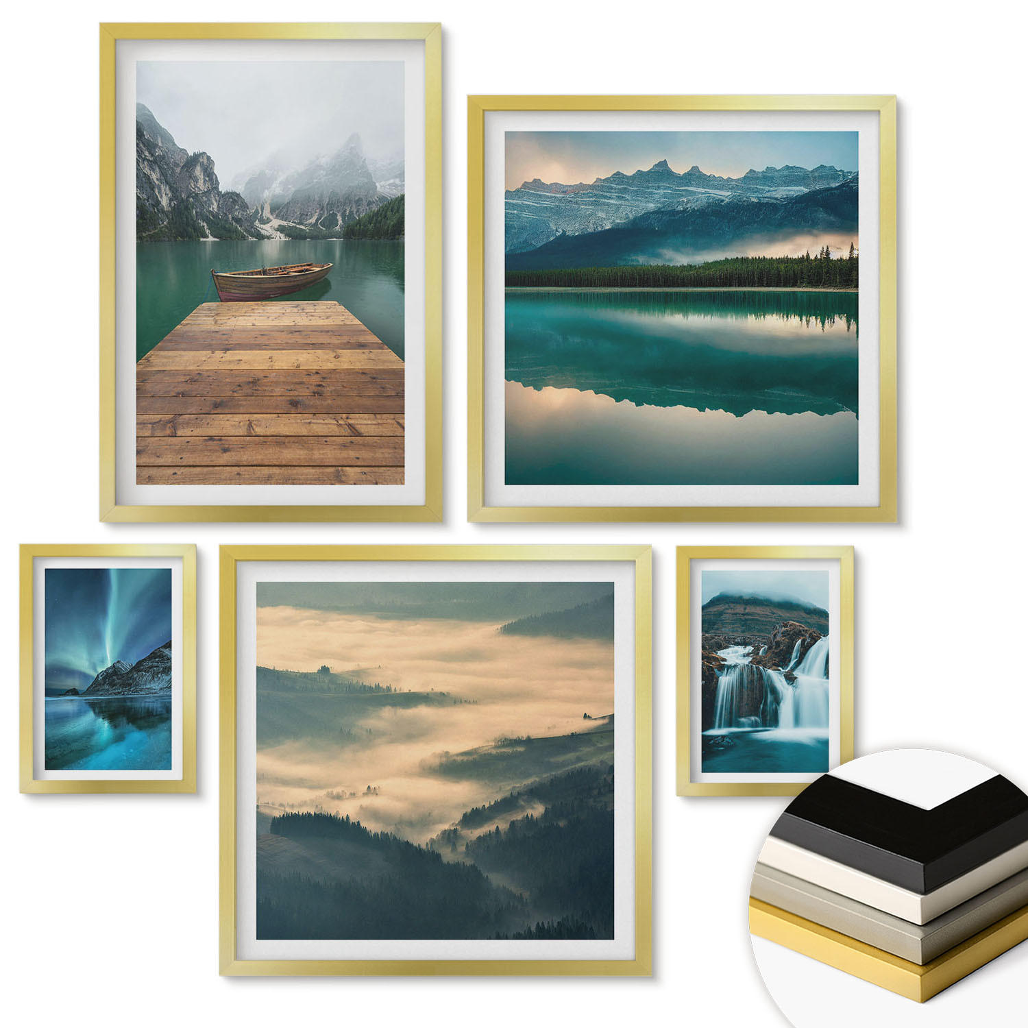 ArtPrintCave Wandbilder Gold 40x60 cm