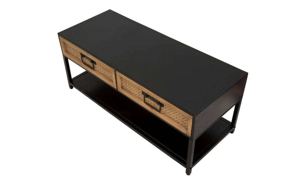 TV-LOWBOARD Hanoi, mehrfarbig, Eisen und MDF, 95 x 38 x 38 cm - Multicolor, Holzwerkstoff/Metall (95/38/38cm) - Mauro Ferretti