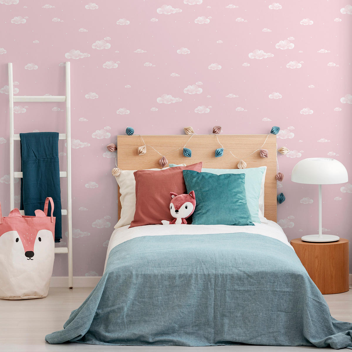 TAPETE kleine Wolken 53 cm x 10 m - Pink, Papier (53/0.1cm) - Sanders & Sanders