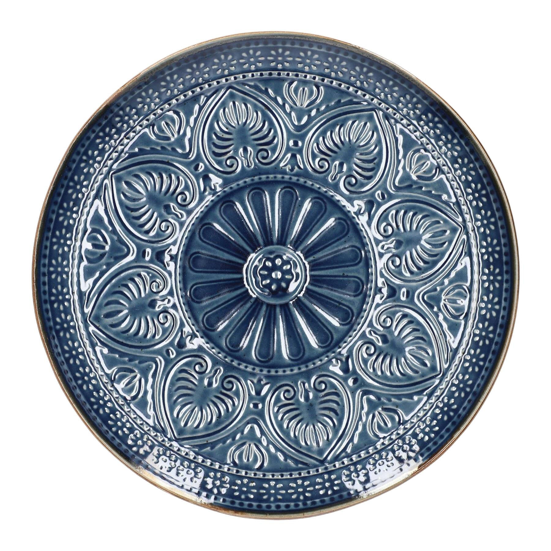 ESSTELLER Indie dunkelblau 27 cm 6er-Set - Dunkelblau, Keramik (27/27/1cm) - Homla
