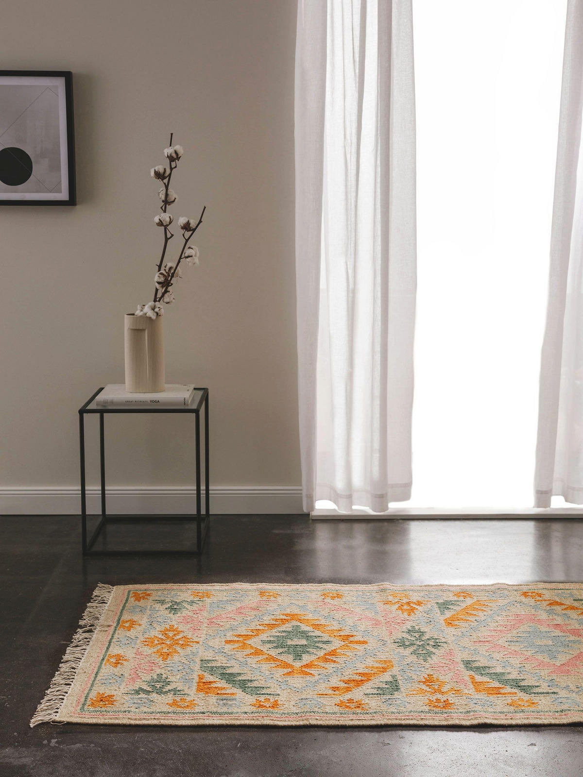KELIM handgewebt Zohra Multicolor/Beige 80x200 cm - Multicolor, Textil (80/200cm) - benuta Pure