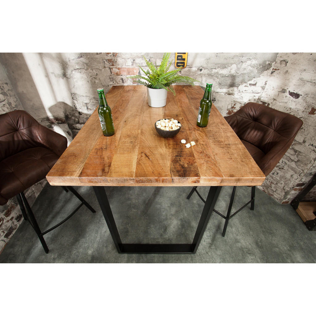 Thumbnail - riess-ambiente Bartisch, Braun, Schwarz, Holz, Metall, Rechteckig, 120x105x80 cm, Esszimmer, Barmöbel, Bartische