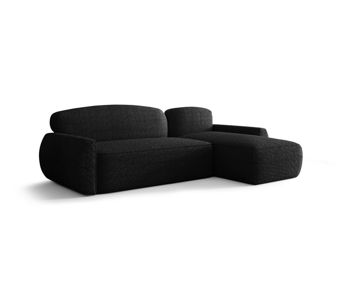 ECKSOFA mit Schlaffunktion LUCAS Quelle 100 Rechts - Schwarz, Textil (240/145cm) - Bedante