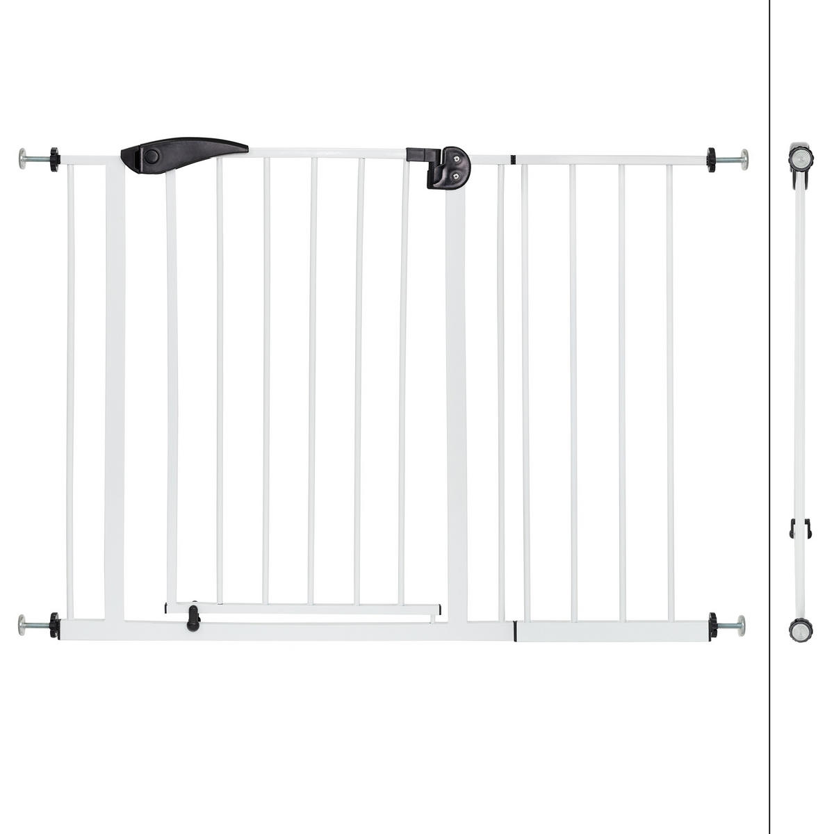BEZPEČNOSTNÍ MŘÍŽKA NA DVEŘE 105–115 cm, bílá, včetně 30cm prodloužení, bez vrtání - bílá, kov (3/115cm) - ECD-Germany