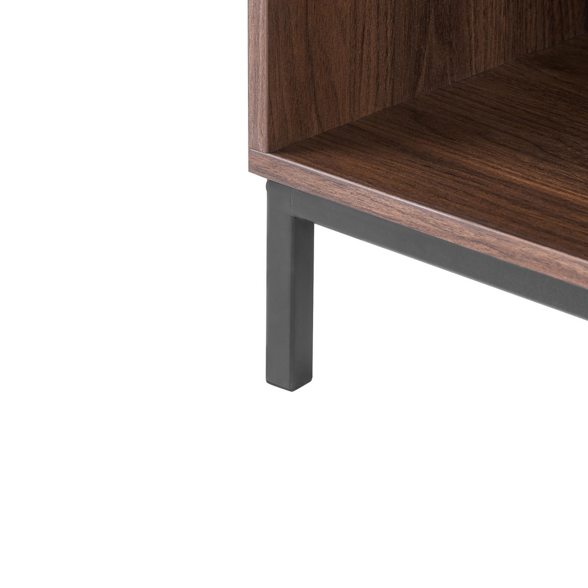 BÜCHERREGAL 73 cm Dunkelbraun Pemberton - Dunkelbraun/Schwarz, Holzwerkstoff (93/73/30cm) - Beliani