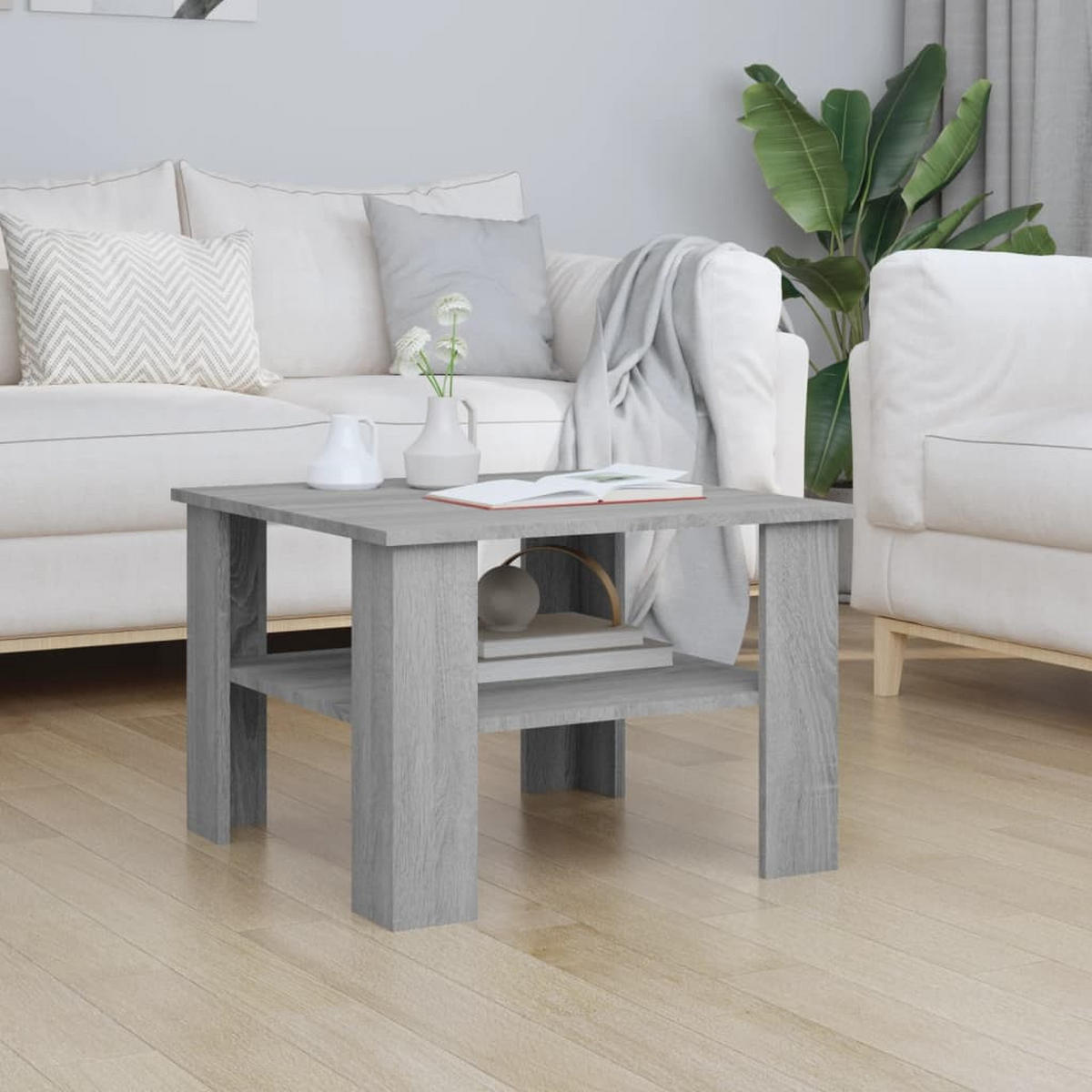 COUCHTISCH Grau Sonoma 60x60x42 cm Holzwerkstoff - Grau, Holzwerkstoff (60/60/42cm) - furnicato