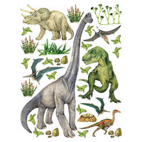 WANDTATTOO Dinosaurier 85 x 65 cm - Multicolor, Papier (85/65/65cm) - Sanders & Sanders