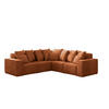 ECKSOFA Corner Ella Stoff Noel Velours Orange - Orange, Holz/Textil (246/246cm) - Kaiser Möbel