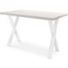 ESSTISCH Luiza rechteckig ausziehbar, Marmor Weiß 140-240/80/76 cm - Ecru/Weiß, Holzwerkstoff/Metall (140/80/76cm) - WFL GROUP