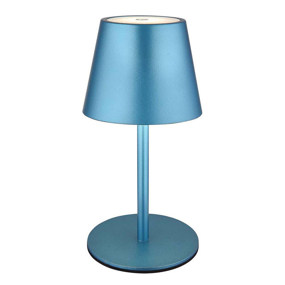 LED TISCHLAMPE Blau Akku Touchdimmer 2er Set - Blau, Metall (11.5/11.5/36cm) - Globo Lighting