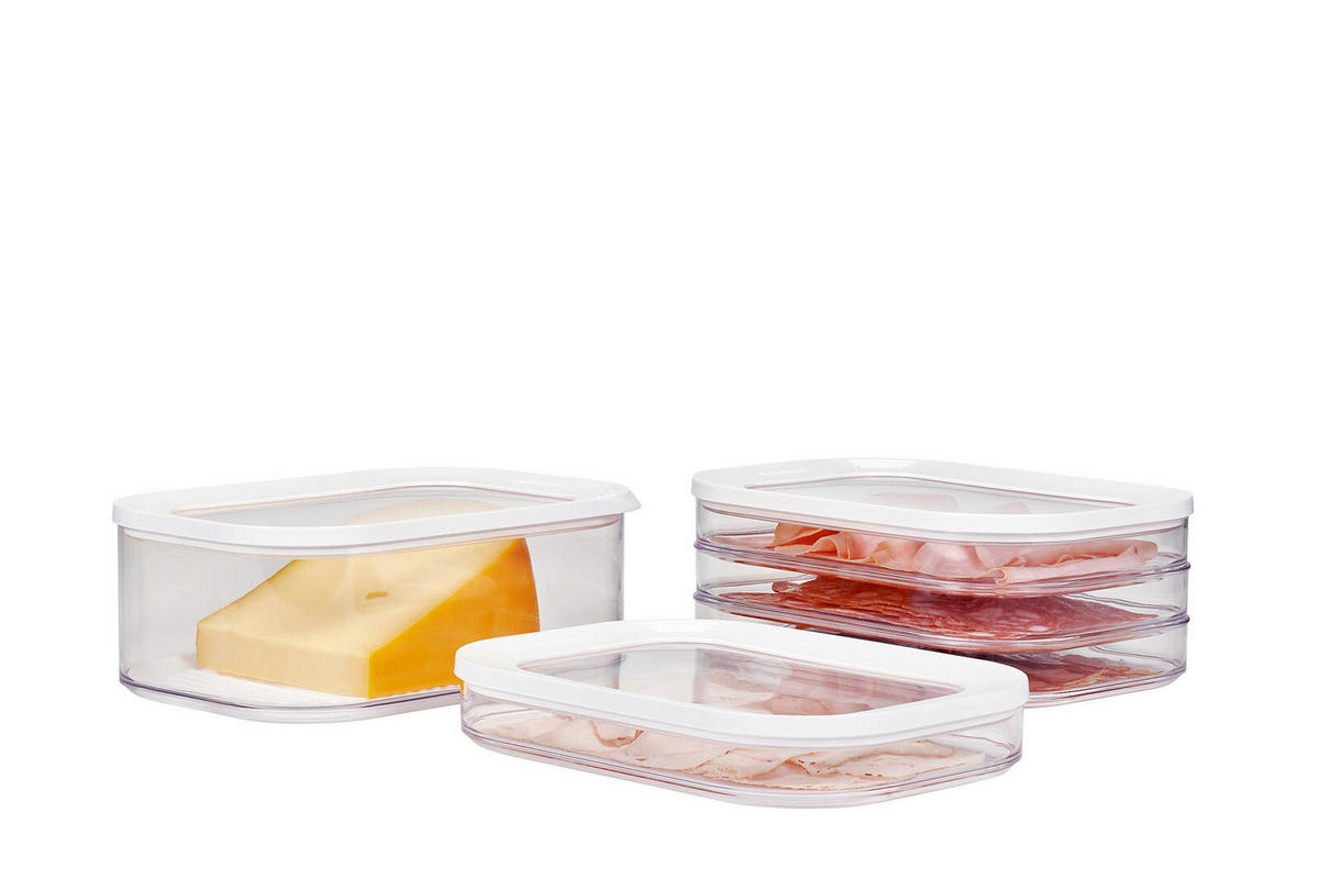 KÄSEDOSEN Modula weiß 2000 ml 2er Set - Weiß, Kunststoff (16/8.6/22.4cm) - Mepal