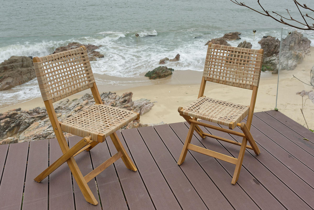 GARTENSTUHL 2er-Set Holz Braun - Braun, Holz (48/85/54cm) - Nordlys