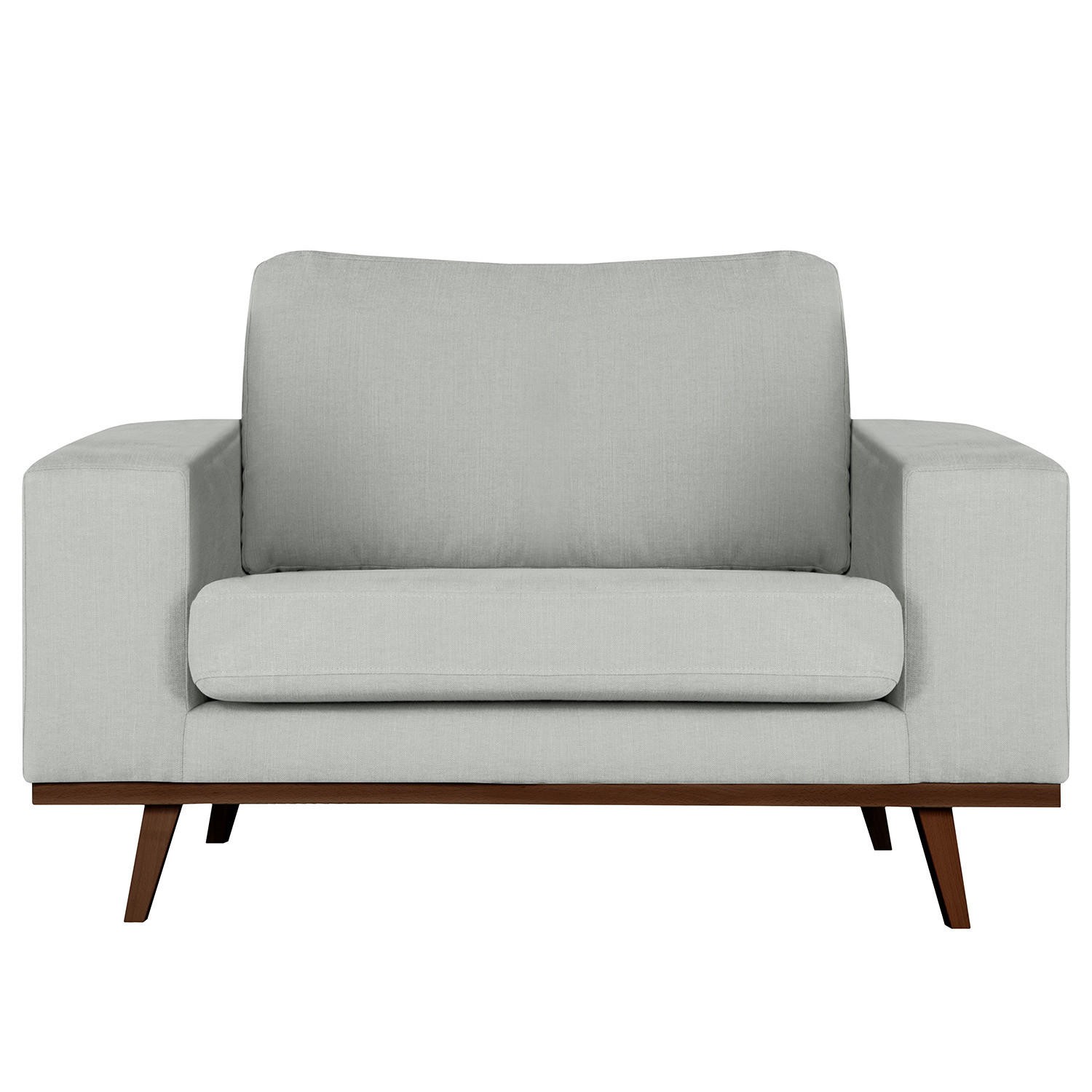 SESSEL - Buchefarben/Grau, Textil (122/81/88cm) - home24