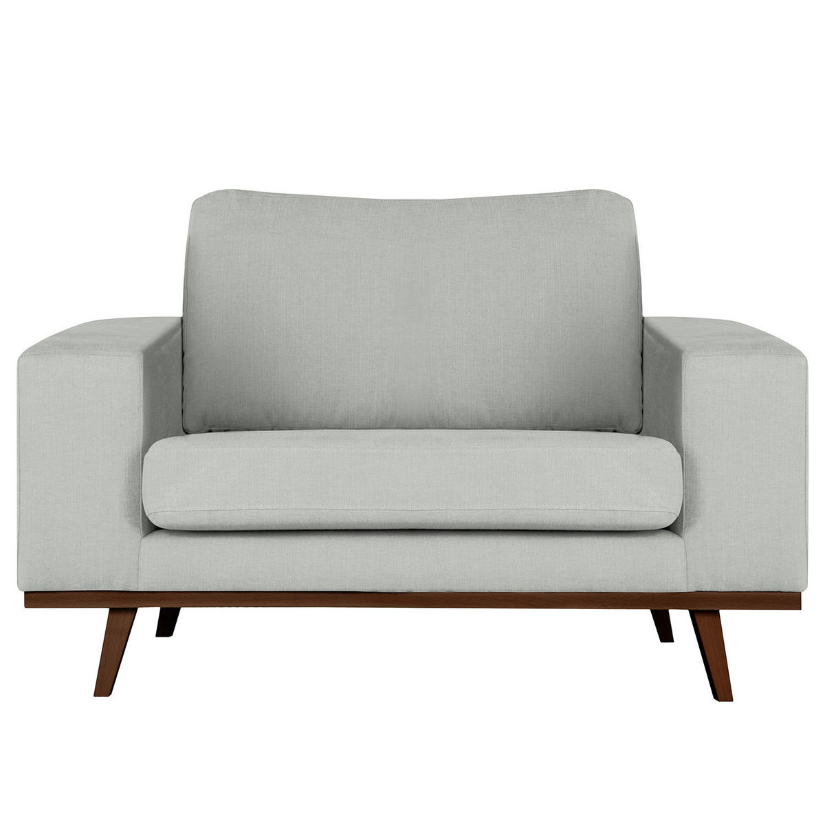 SESSEL - Buchefarben/Grau, Textil (122/81/88cm) - home24