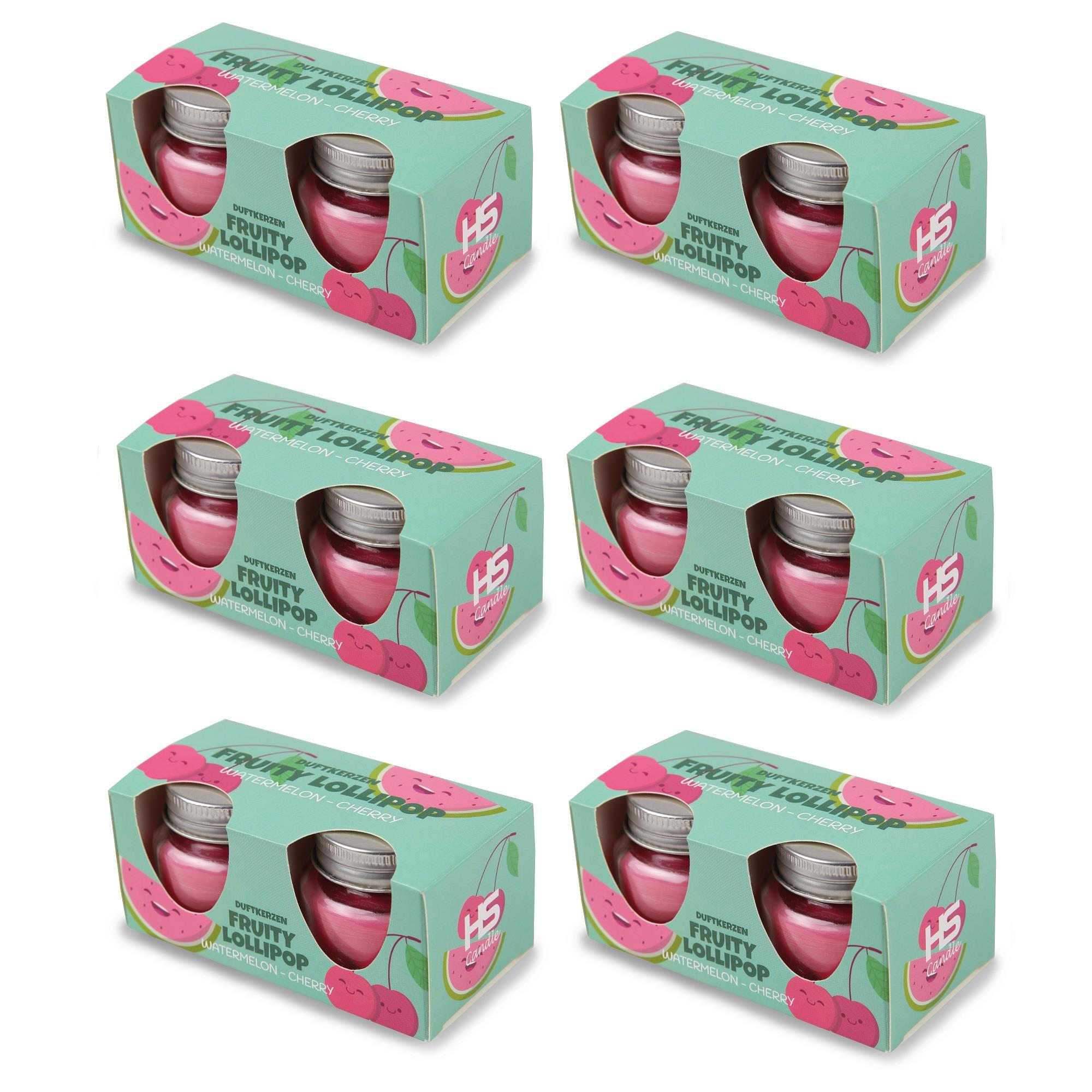 DUFTKERZE Fruity Lollipop 12er-Pack - Rosa, Naturmaterialien (5cm)