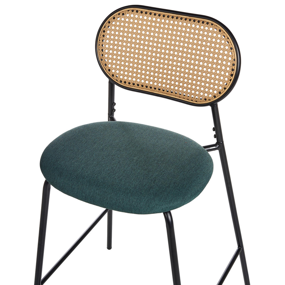 BARSTUHL 2er-Set Schwarz Adaver - Schwarz/Braun, Metall (57/102/52cm) - Beliani