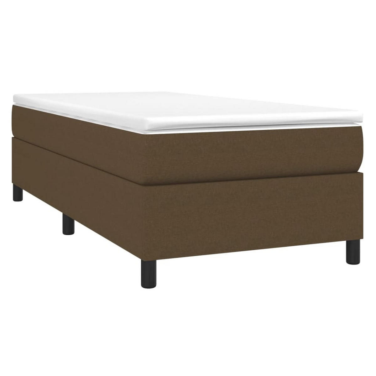 BETTGESTELL Dunkelbraun 90/200 Cm Stoff - Braun, Holzwerkstoff (90/200cm) - vidaXL