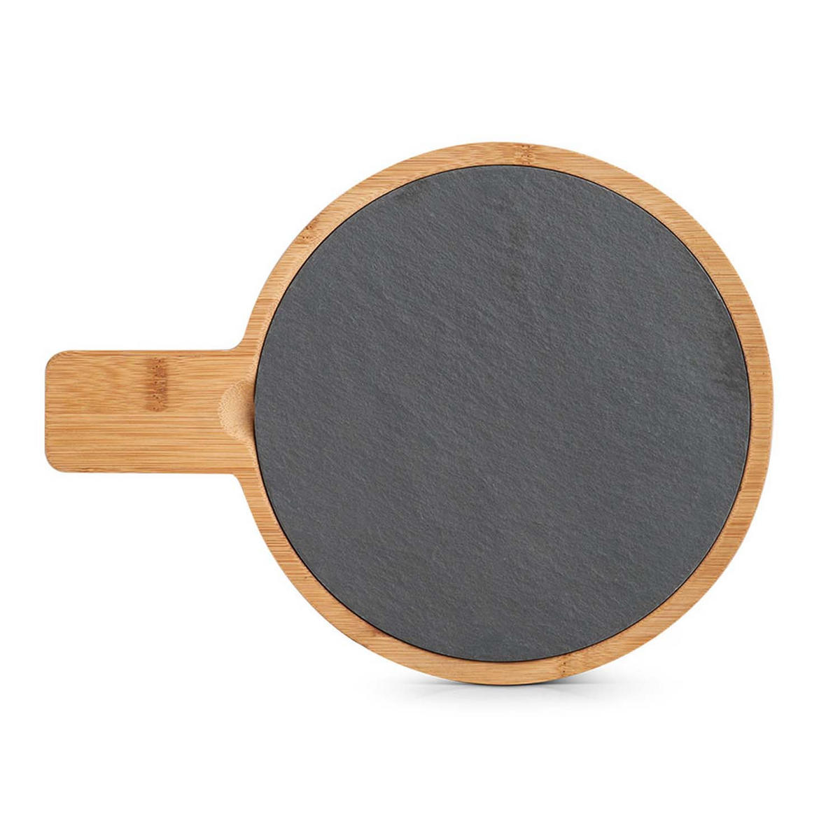 SERVIERPLATTEN, 6 Stück, Schiefer mit Bambusbrett - 29,5 x 22cm - Schwarz, Stein (19/1.5/40cm) - Zeller Present