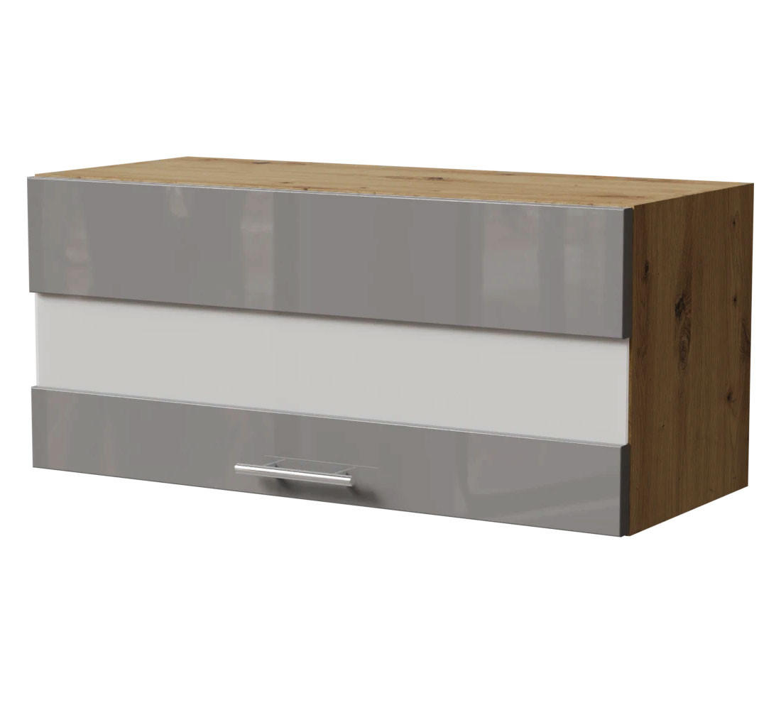 Feldmann-Wohnen Klapphängeschrank Grau, Eiche Artisan 80x36x32.5 cm