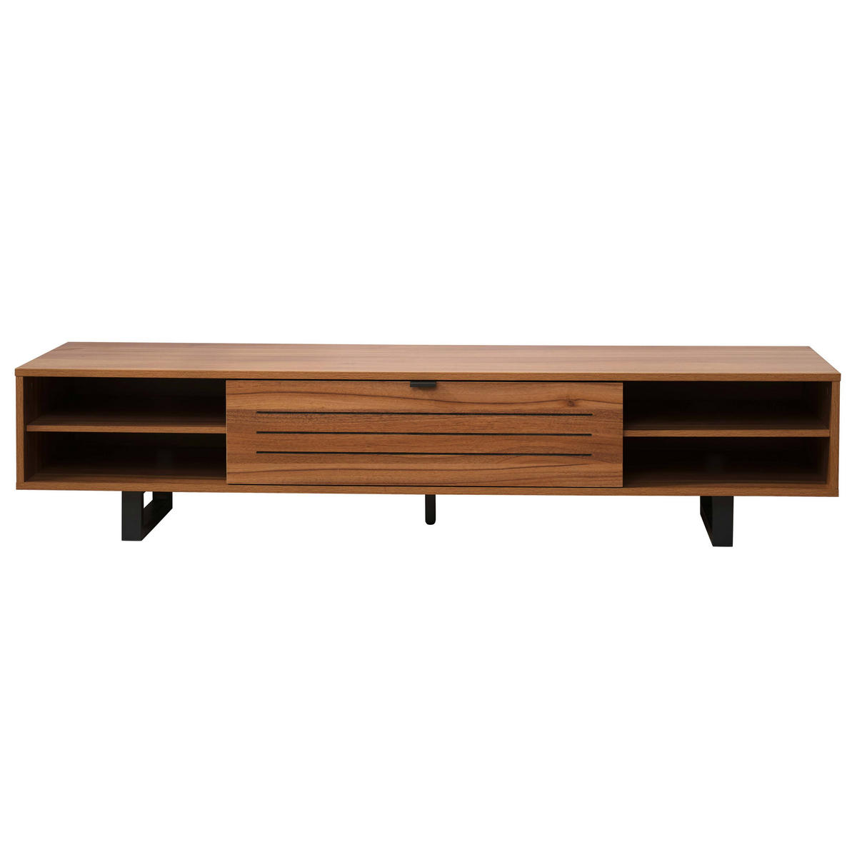 TV-SCHRANK, dunkles Holzeffekt - Braun, Holz (40/35/160cm) - Oviala
