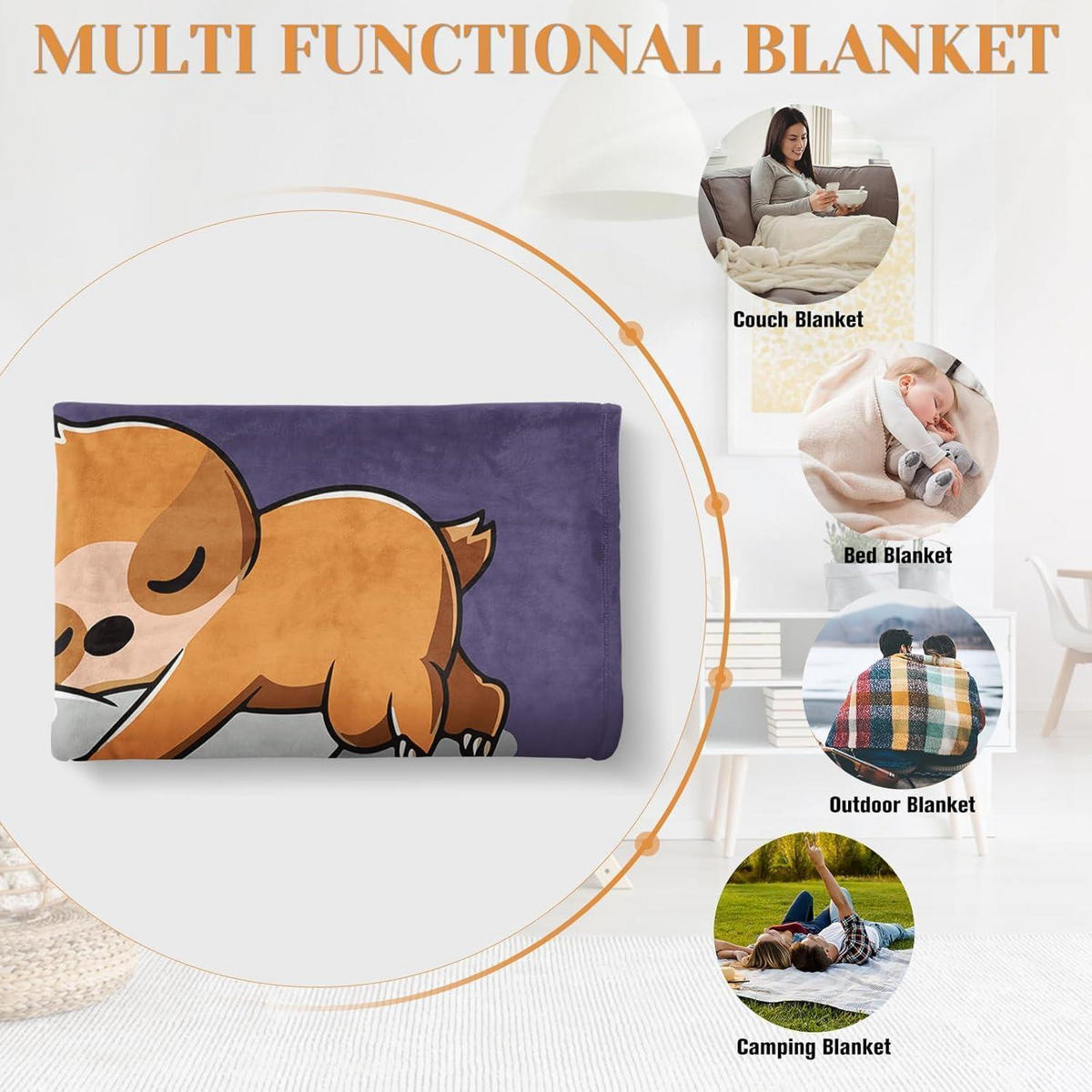KUSCHELDECKE Mama Dunkelblau - Dunkelblau, Textil (127/152.4cm)