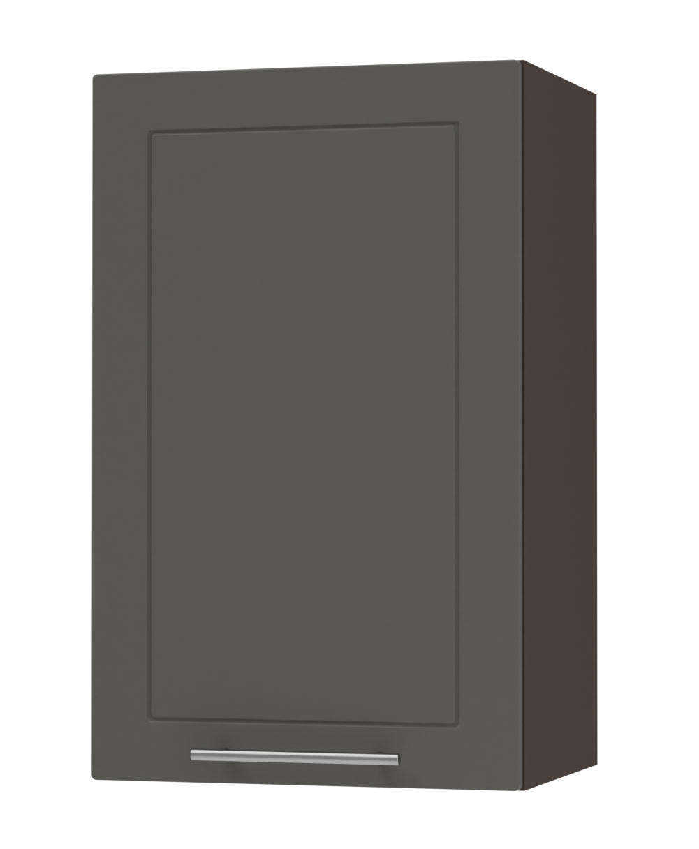 KÜCHENHÄNGESCHRANK Kvantum W2/45 Graphit Matt / Lava Matt 45 / 32,5 / 72cm - Dunkelgrau/Graphitfarben, Holz/Holzwerkstoff (45/72/32.5cm) - Feldmann-Wohnen