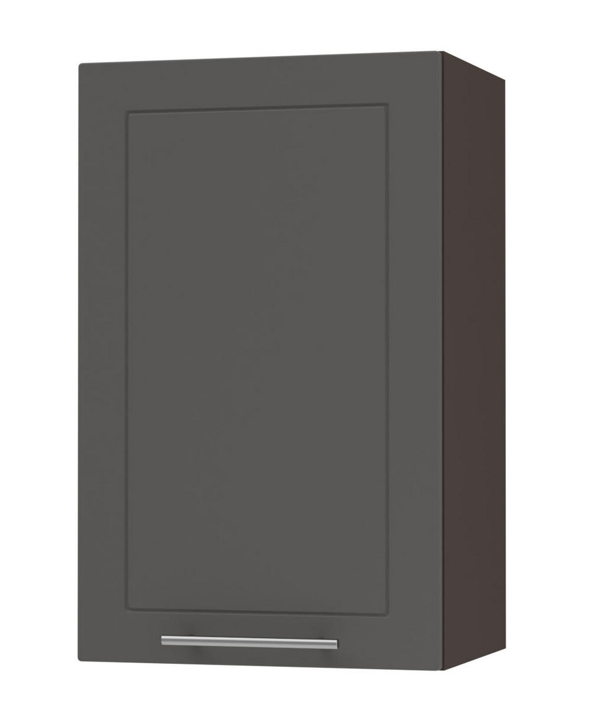 KÜCHENHÄNGESCHRANK Kvantum W2/45 Graphit Matt / Lava Matt 45 / 32,5 / 72cm - Dunkelgrau/Graphitfarben, Holz/Holzwerkstoff (45/72/32.5cm) - Feldmann-Wohnen