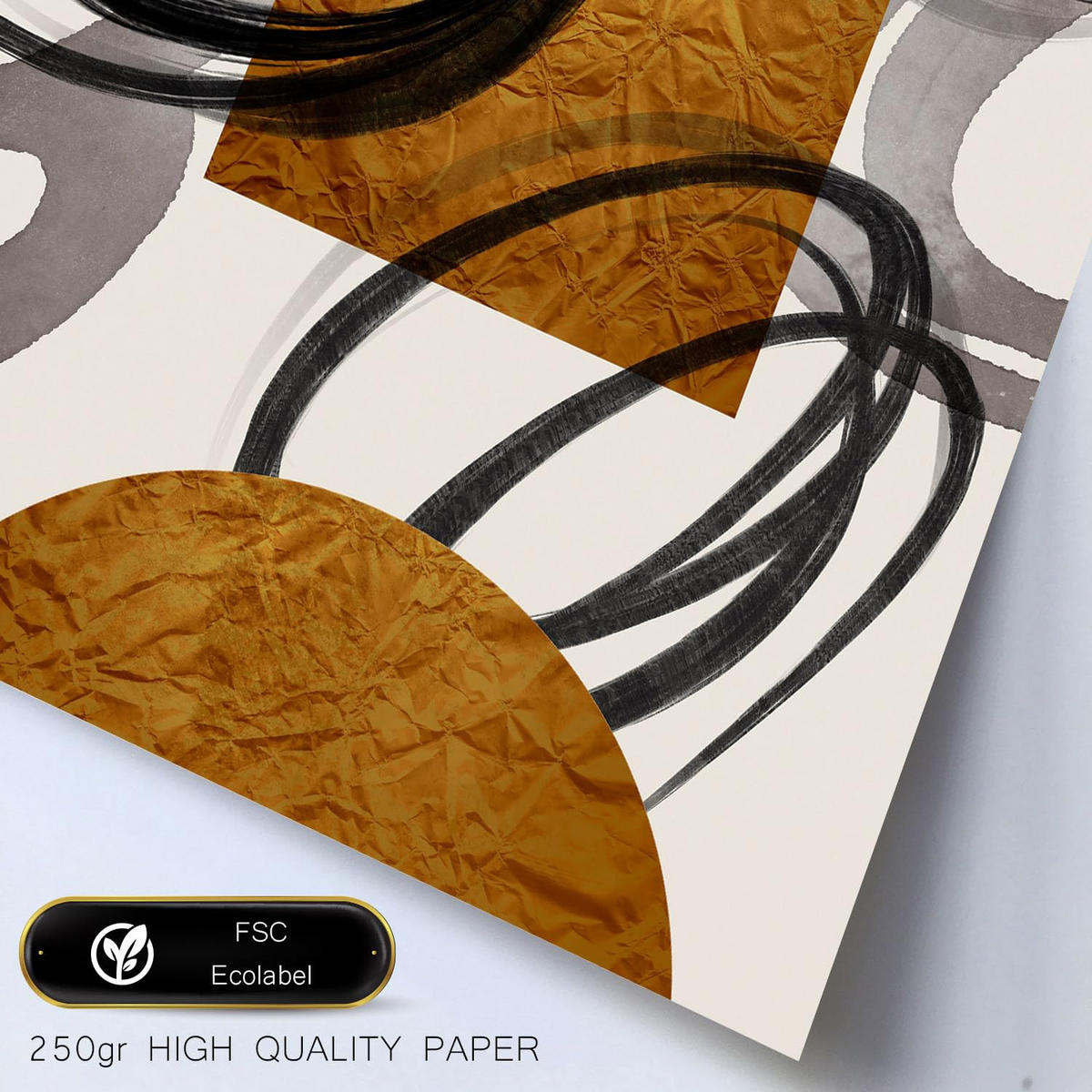 POSTER Set Mit 6 Gattung Nature 2 In Kulissen Abstracts Ästhetische Dekorative Gemälde Für Ihr Wohnzimmer, Schlafzimmer, Zuhause A3 & A4 Rahmenlos - Klar, Papier (29/3cm) - Nacnic
