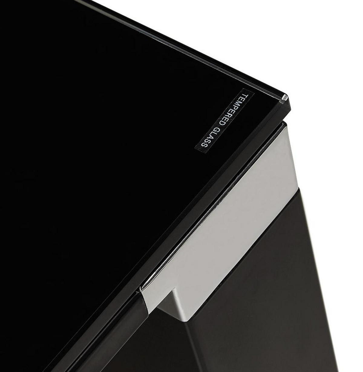ECKSCHREIBTISCH Glas Metall Chromakzente Platzsparend KERIX, Schwarz 170x160x73 cm - Schwarz, Glas/Metall (160/170/73cm) - KADIMA DESIGN