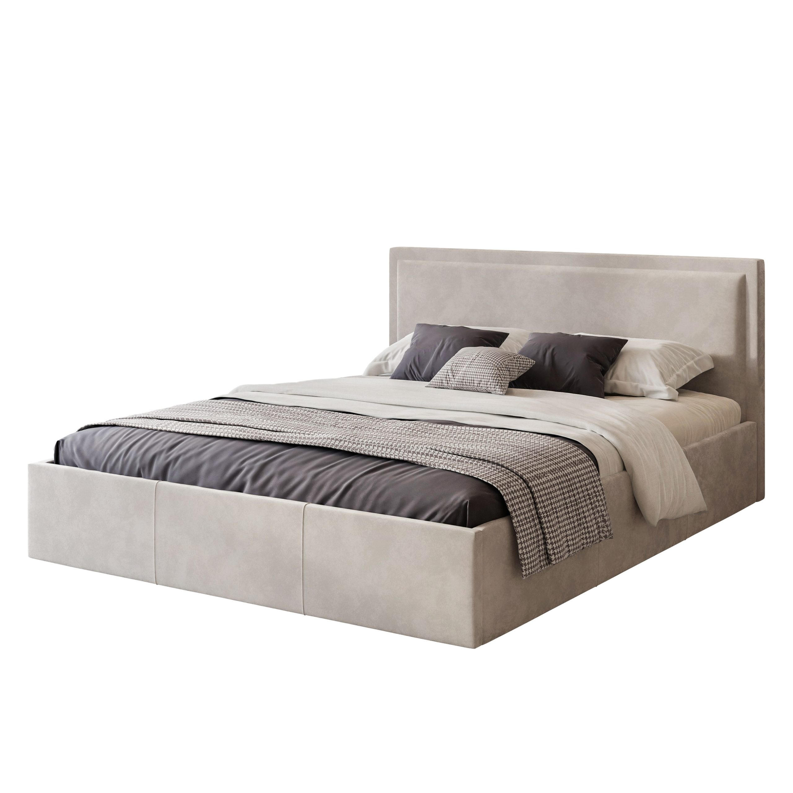 POLSTERBETT Osterne 140x200 cm, Hellbeige - Beige, Textil (140/200cm) - Fedve