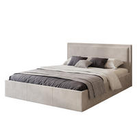 POLSTERBETT mit Kopfstütze Commende 160x200 cm, Hellbeige - Beige, Textil (160/200cm) - Meblito