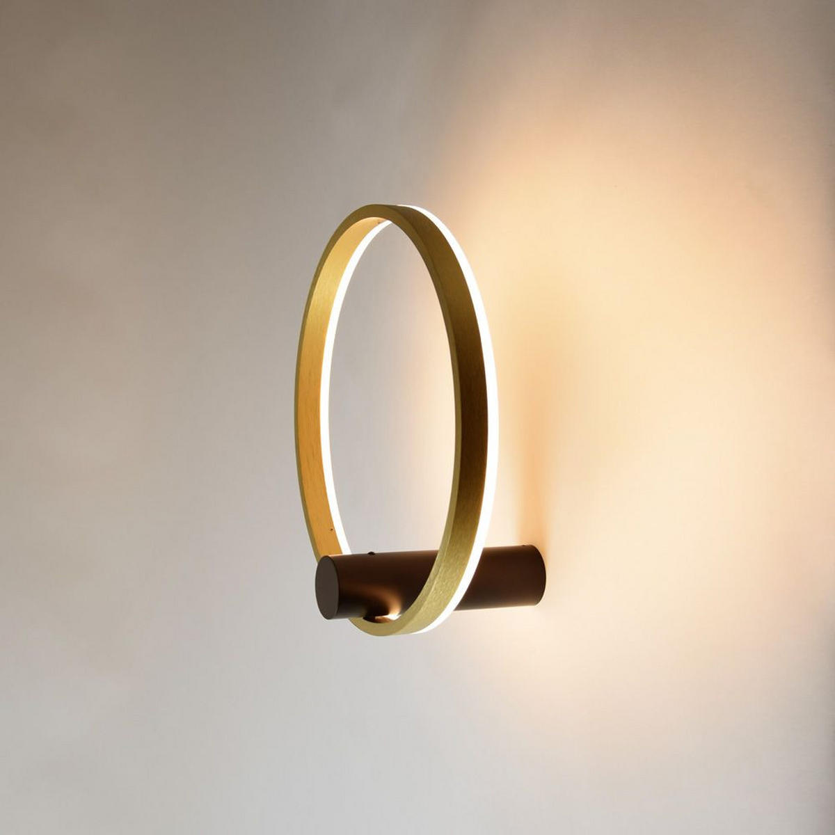 LED-WAND-/DECKENLAMPE Ring Air Schwarz - Schwarz, Metall (40/40/22cm) - s.luce